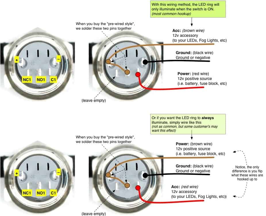 How To Wire A 12v 16mm Led Power Push Button To A Pc Oc3d Forums