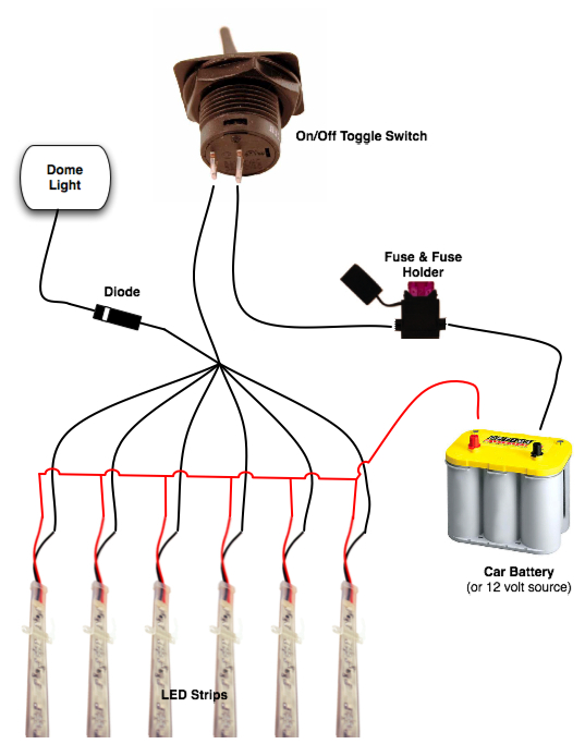 12 Volt Led Light Wiring Diagram from www.oznium.com