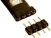 Thin LED Flexible Strip 4 Prong Connector