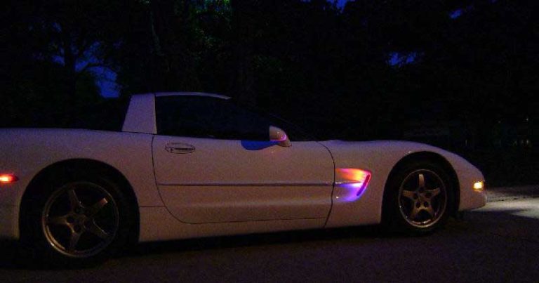 can you have led lights on in your car while driving