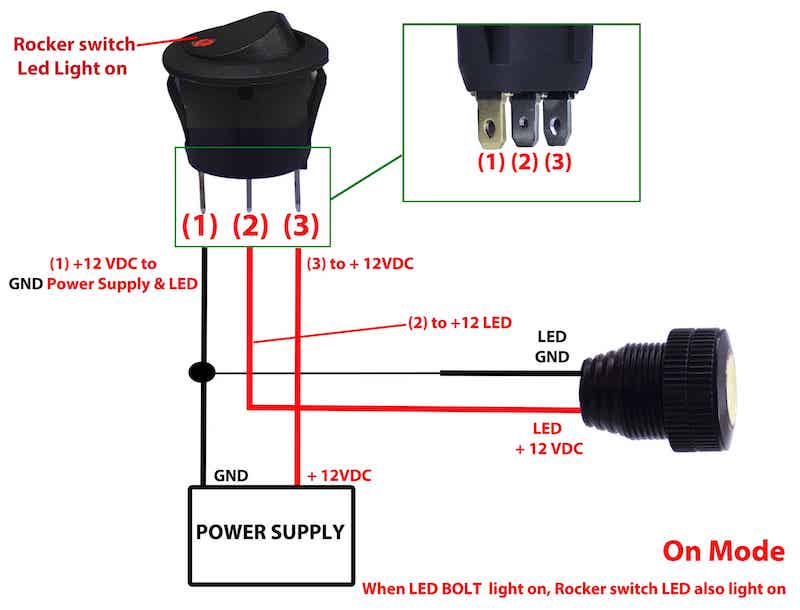 How To Wire 4 Pin Led Switch 4 Pin Led Switch Wiring