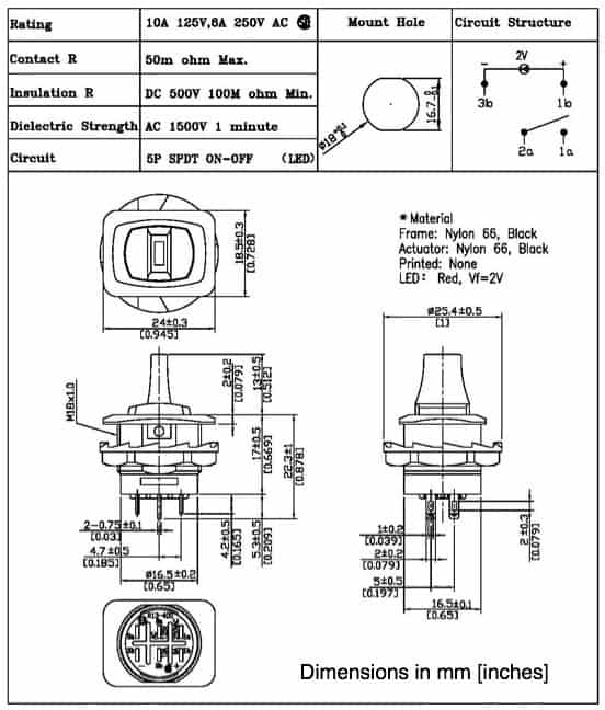 Illuminated Paddle Toggle | Oznium 125v toggle switch wiring diagram 