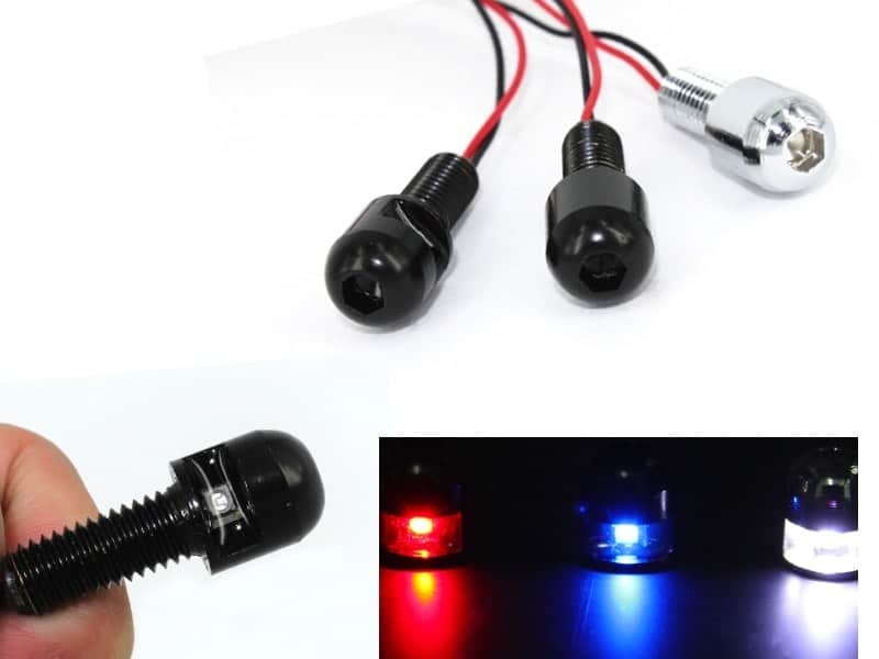 Motorcycle License Plate LED Bolt Oznium