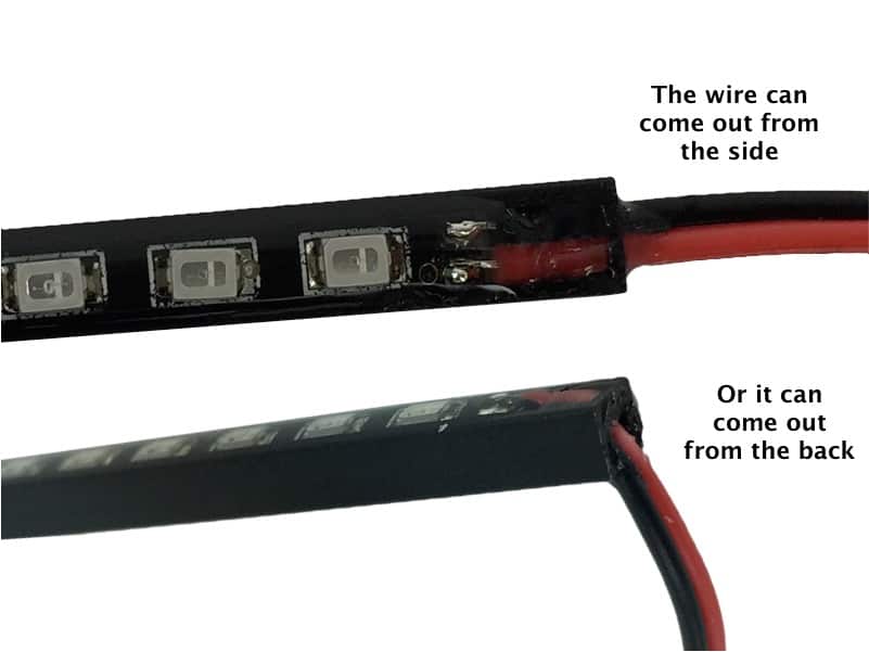 Ultra Thin LED Bar Wire come out side or back