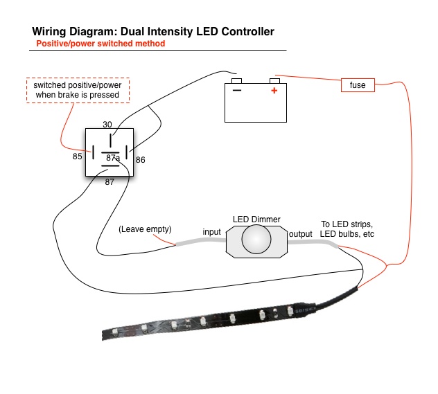 Dual Intensity Brightness running/brake light wiring diagram