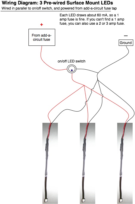 Pre-Wired LED's, Fusing, & Wiring in Parallel | Oznium Forum circuits diagram ground wire 