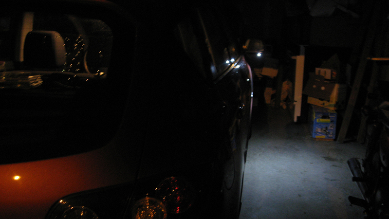 4-chip superflux installed under mirror