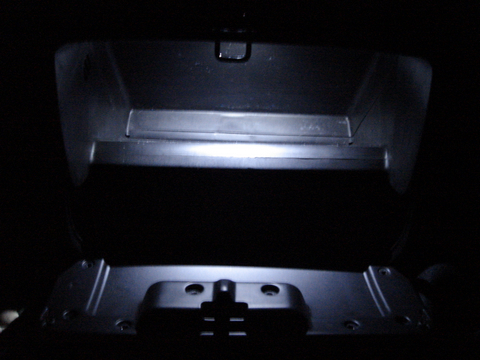 1 White 4-chip Superflux LED in my glove box