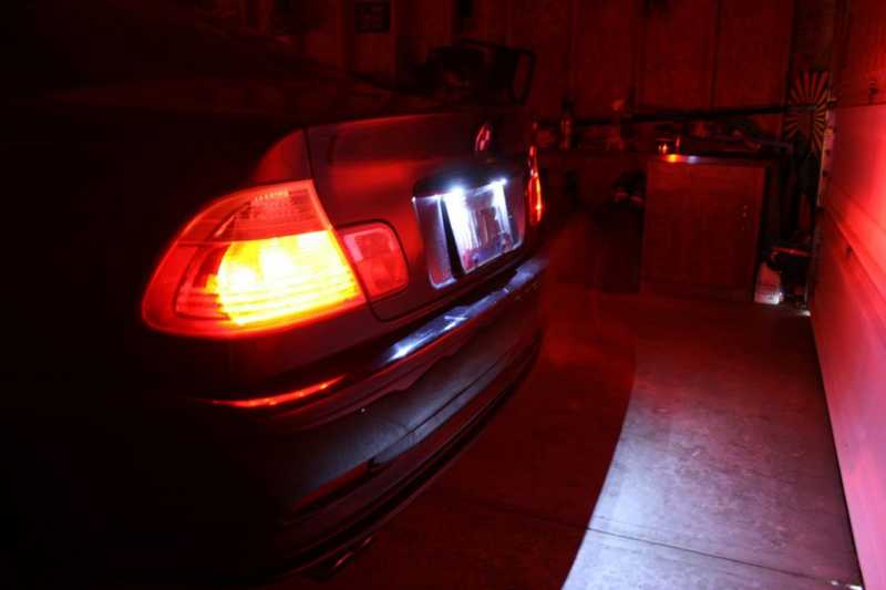Two White Superflux in place of License Plate Bulbs