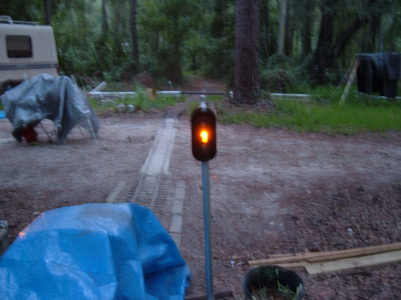 This is the yellow signal, usually hard to see in daylight, but is bright enough for direct sun.  These lights were on a trial basis to see if they will work for us.