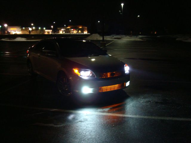 My \'09 Scion Tc with (2) 19\" LED orange/amber strips for the grille and (6) Prewired Superflux LED\'s for each foglight.