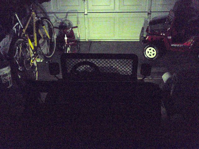 lit up pitch-black garage pretty good