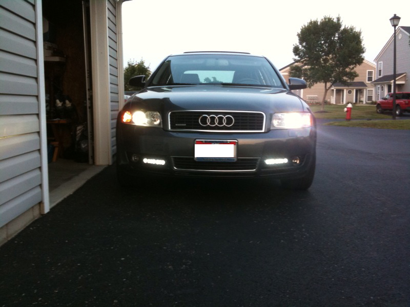 7 of them in the fog light grill. Pax side needed a bracket, made out of aluminum and painted with plastic dip spray.