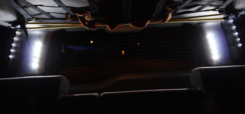 10 White Superflux in trunk.  Can now find all my gear.