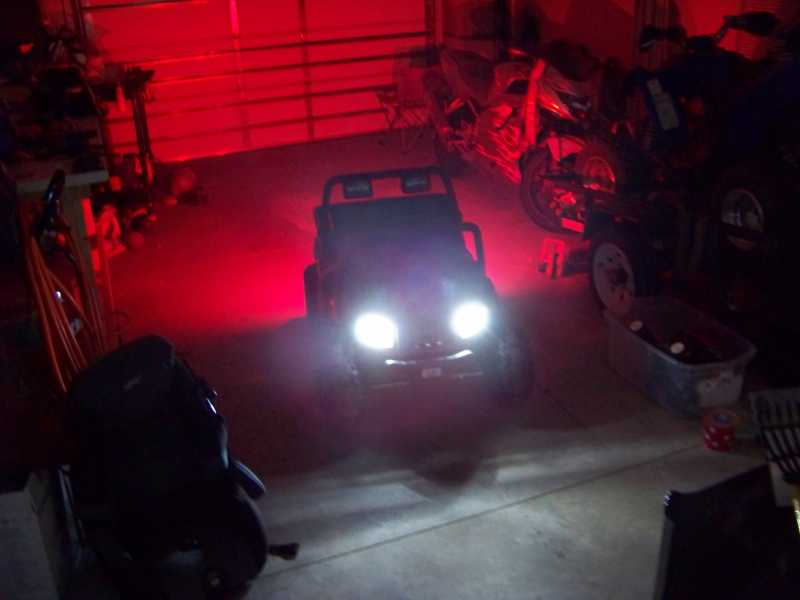 Installed on the front of my sons Artic Cat Power wheels...SUPER BRIGHT