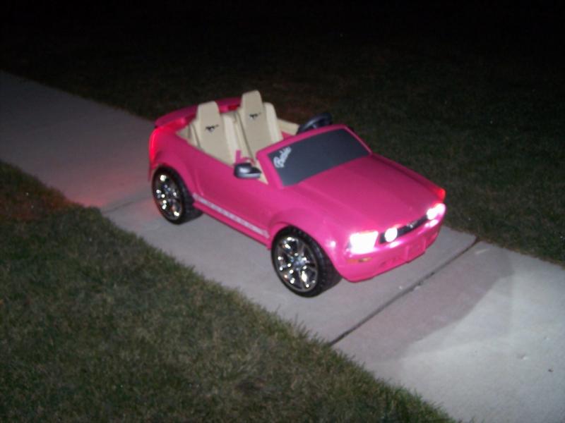 Power wheels Barbie mustang. 4 Extremely bright pre-wired superflux 4-chip LED in white. 1 chip in each headlight .