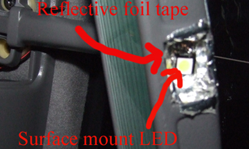 '01 Nissan Pathfinder LED dome/rearview mirror light