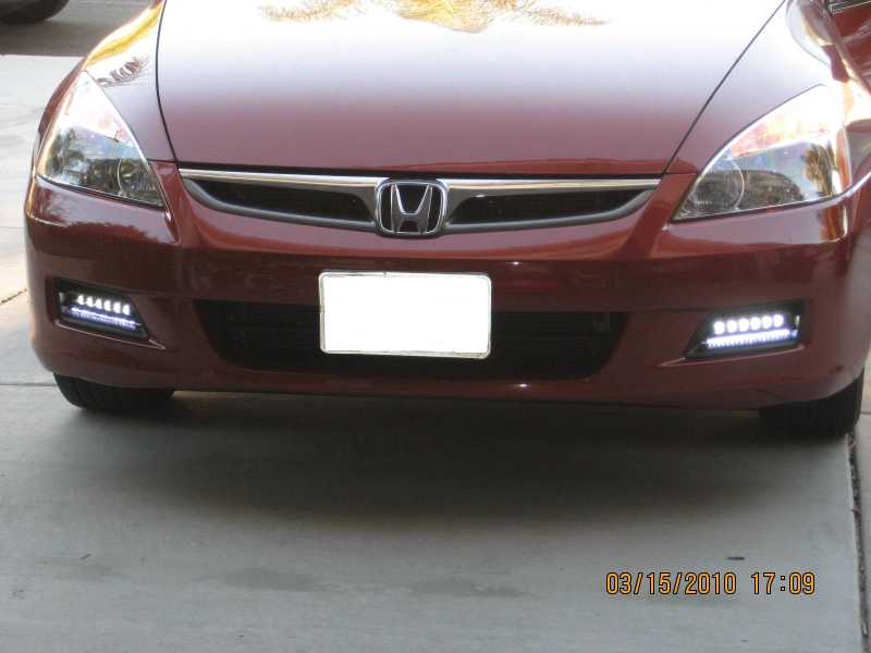 07 Accord foglights mod using pre-wired superflux 4-chip and flexible led strips