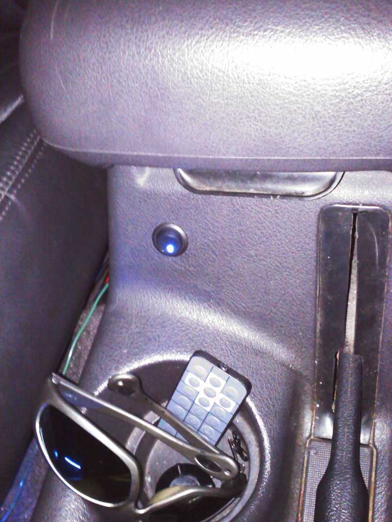 My Blue LED rocker switch. 