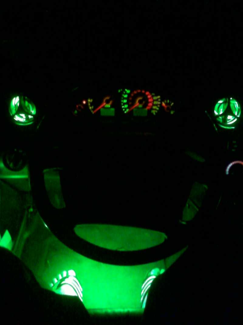 1 small chip in both my air vents and a 4.7 flexible strip by the feet