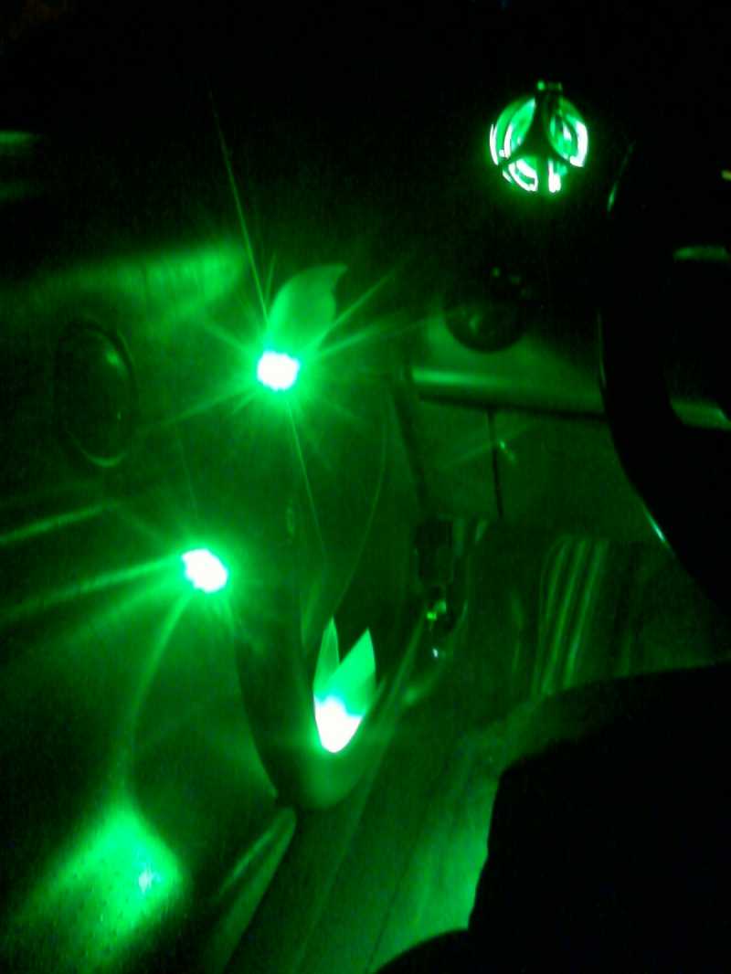 1 small chip in both my air vents and 5mm prewired lights in the door 