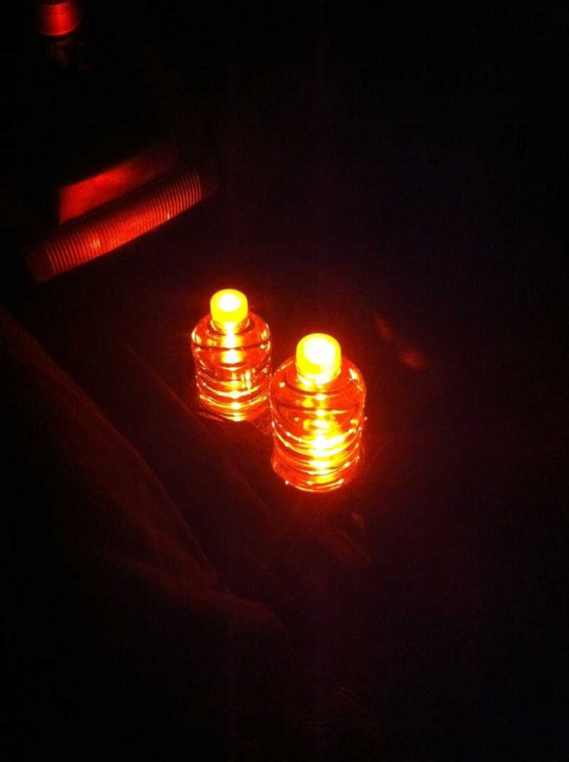 1 orange pre-wired surface mount LED in center of each cup holder.