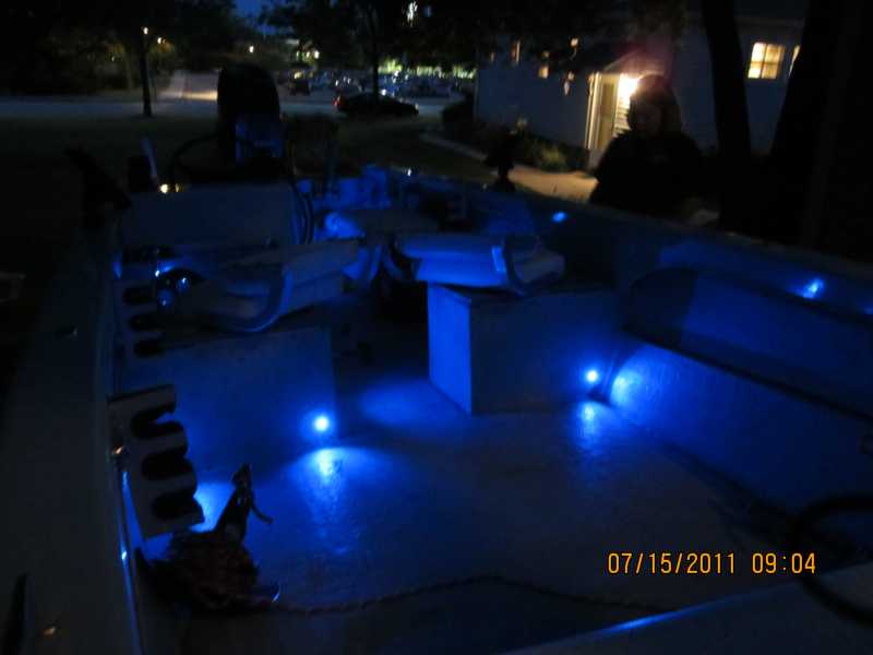 74 lund with 9 superflux LED lights in it.  