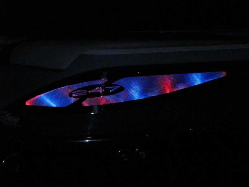 Close up, under stainless grill