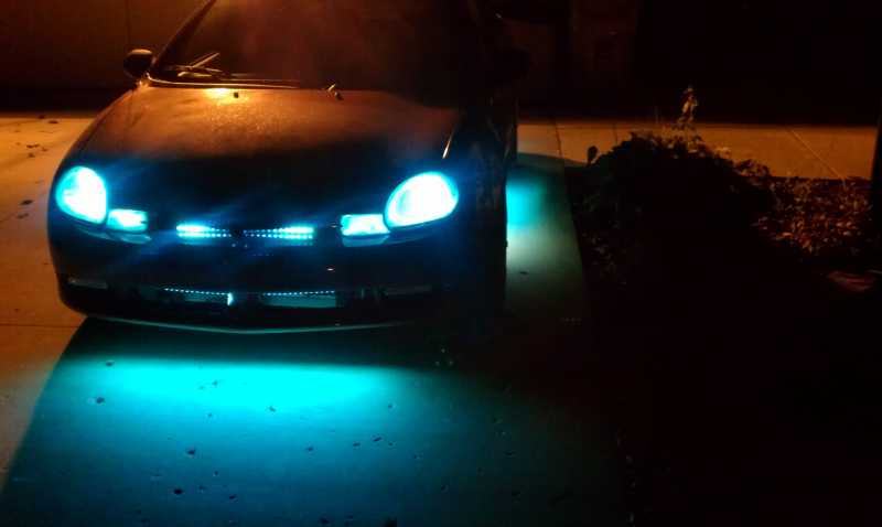 rgb surface mounts attached to ICEFLEX Driver attached to ICELED. 3 in headlight, 1 in turn signal