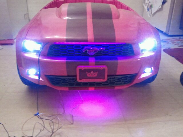 Running the wires testing out the lights!