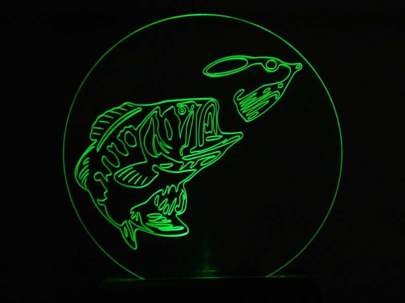 Green pre mounted led with a 3/8" thick acrylic light. Underlit