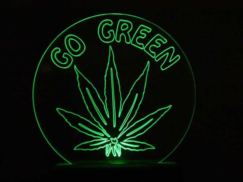 3/8" acrylic "Go Green!"