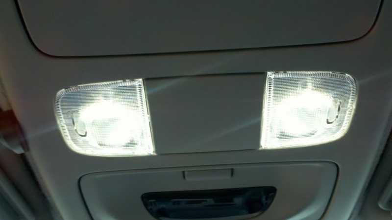 The front map lights did not use to come on with the main dome light, now they do one 3 chip superwhite SMT stuck to the reflector.  2011 "Taco"ma