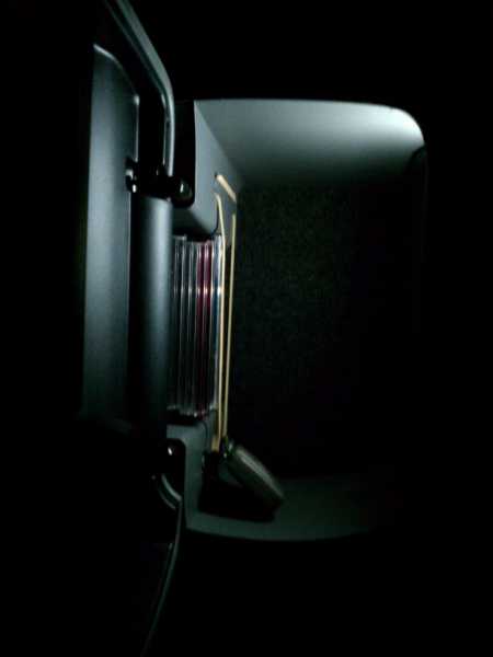 Tri-Chip superwhite mounted in the center console storage area wired to the dash light dimming circuit.  2011 "Taco"ma