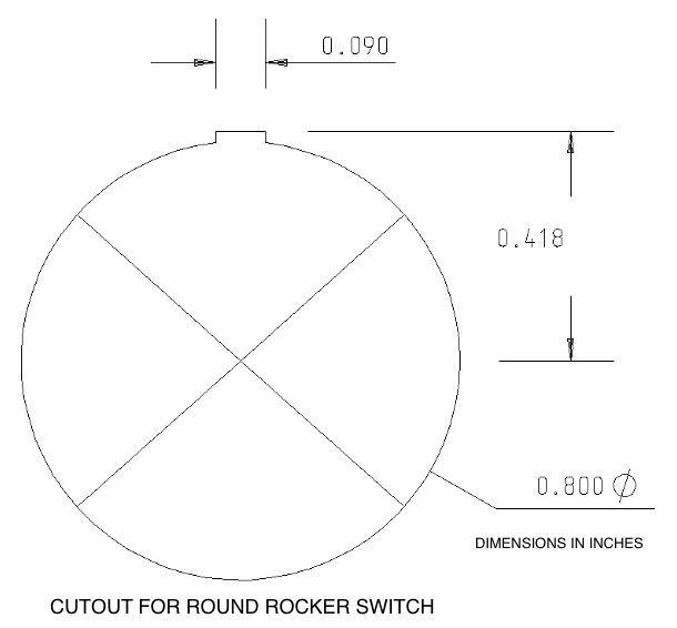 0.8 inch diameter hole size