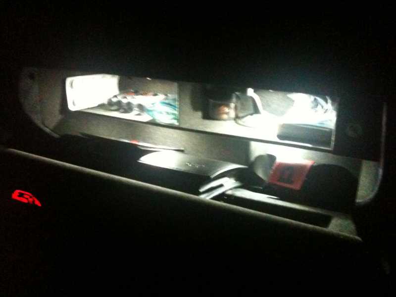 3 Prewired Surface Mount LEDs along with an LED glove box light gives great light now to all areas of the glove box