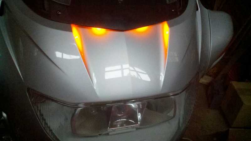 4 Orange Surface Mount Motorcycle LED Modules on 04R1150RT