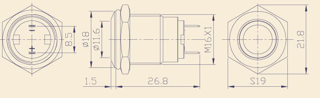 Bi-color Anti-vandal LED Switch, Push Button On/Off Switch ... anti vandal switch wiring diagram led 